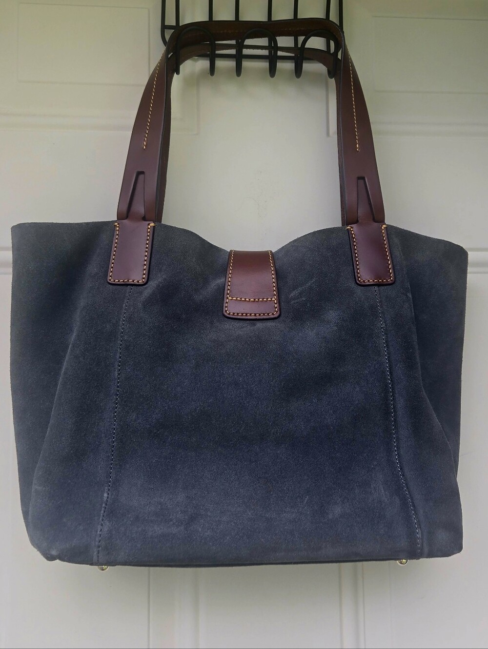 Dooney & Bourke East West Suede Shopper - Smoke Grey Rare HTF GUC - Picture 2 of 9